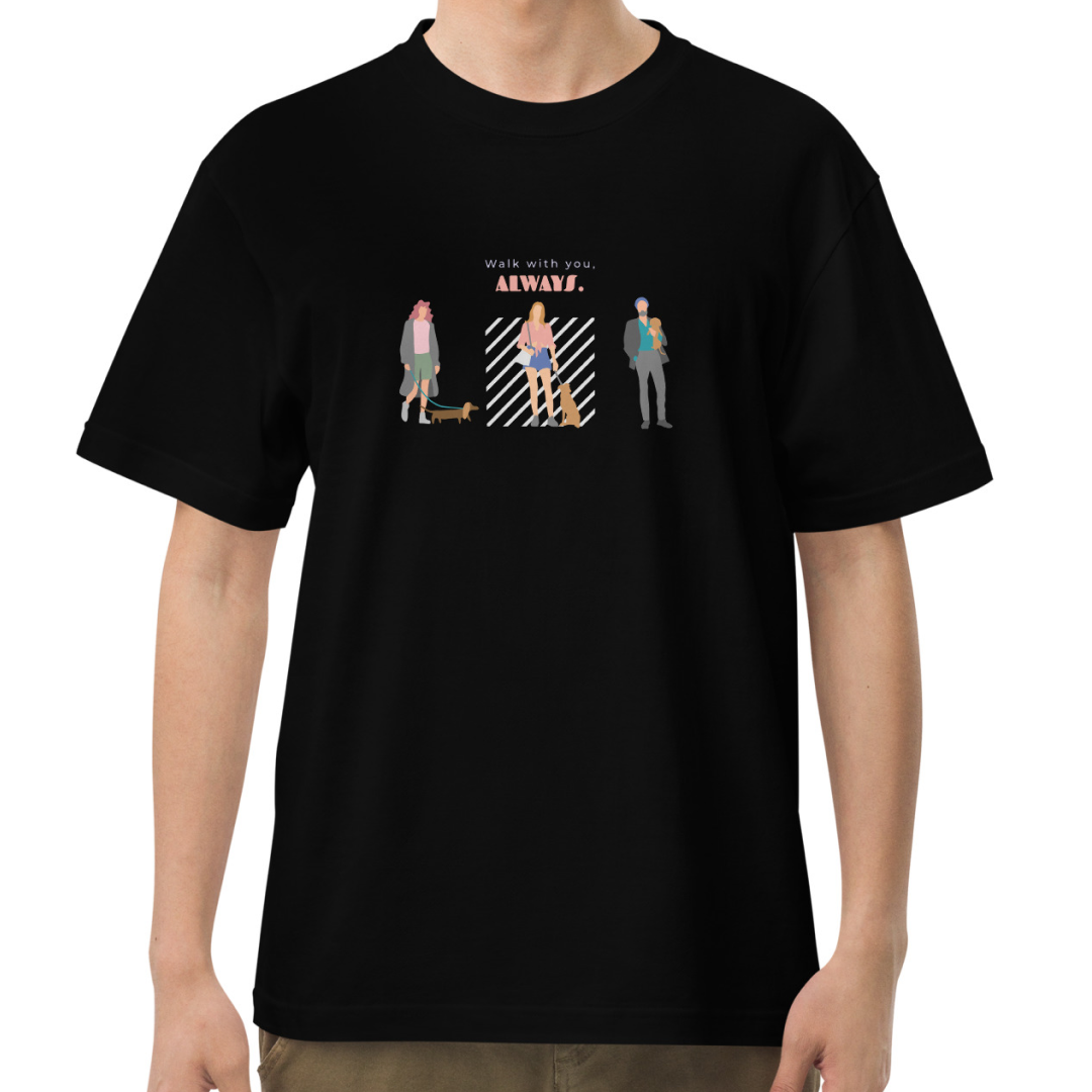 Walk with you, always. Tee – Black