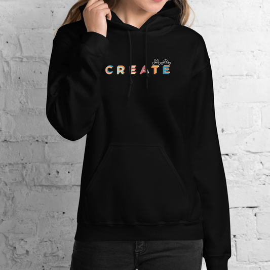 Create together. Hoodie – Black