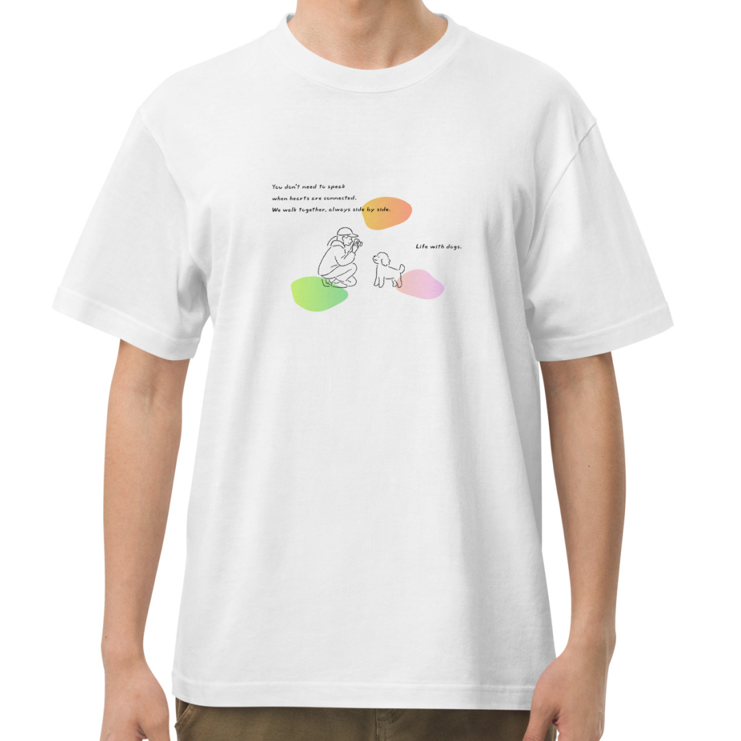 Life with dogs.  Tee – White