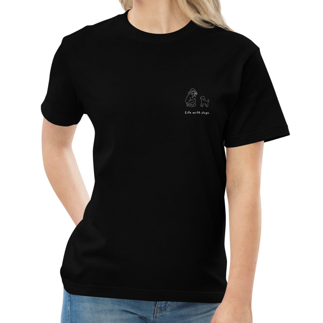Life with dogs.  Logo Tee – Black