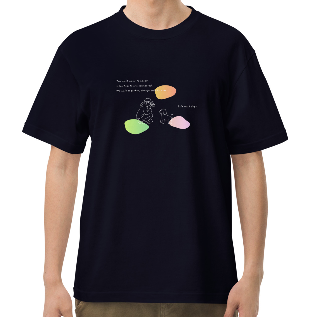 Life with dogs.  Tee – Navy