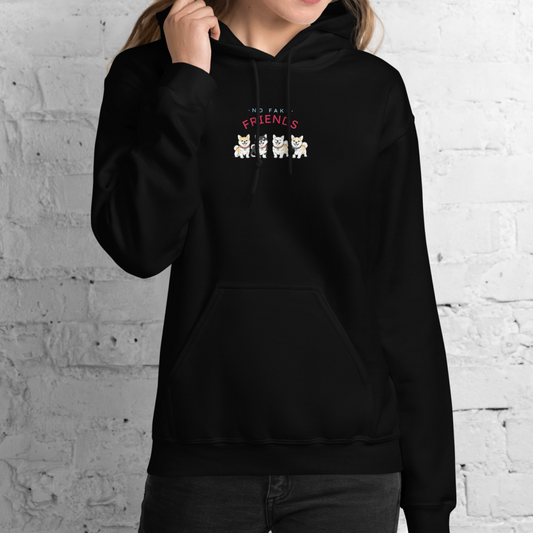NO FAKE FRIENDS. Hoodie – Black