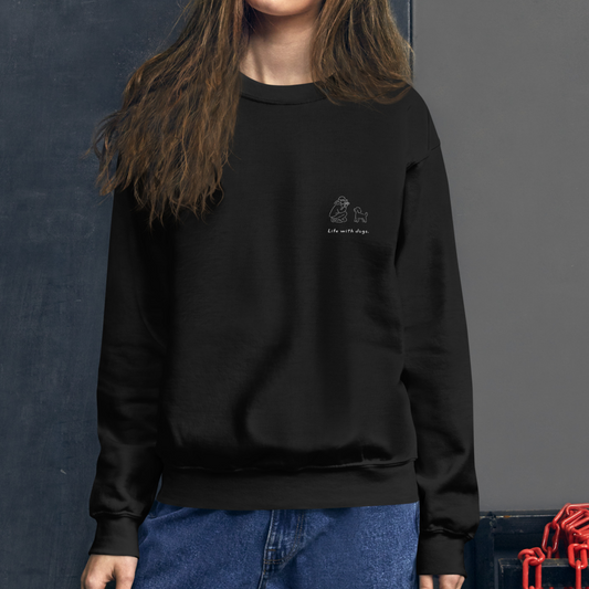 Life with dogs.  Logo Sweat – black