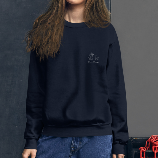 Life with dogs.  Logo Sweat – Navy