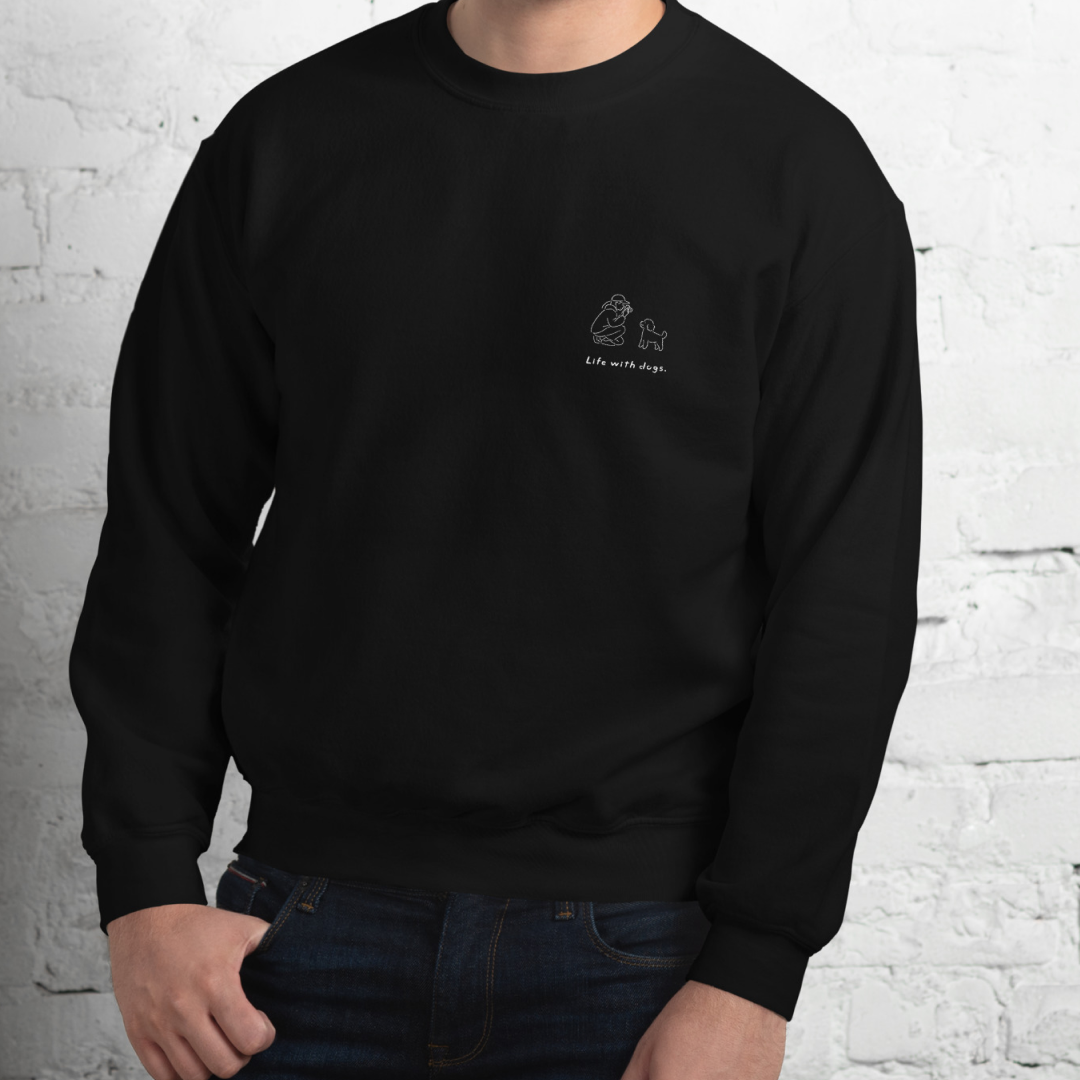 Life with dogs.  Logo Sweat – black