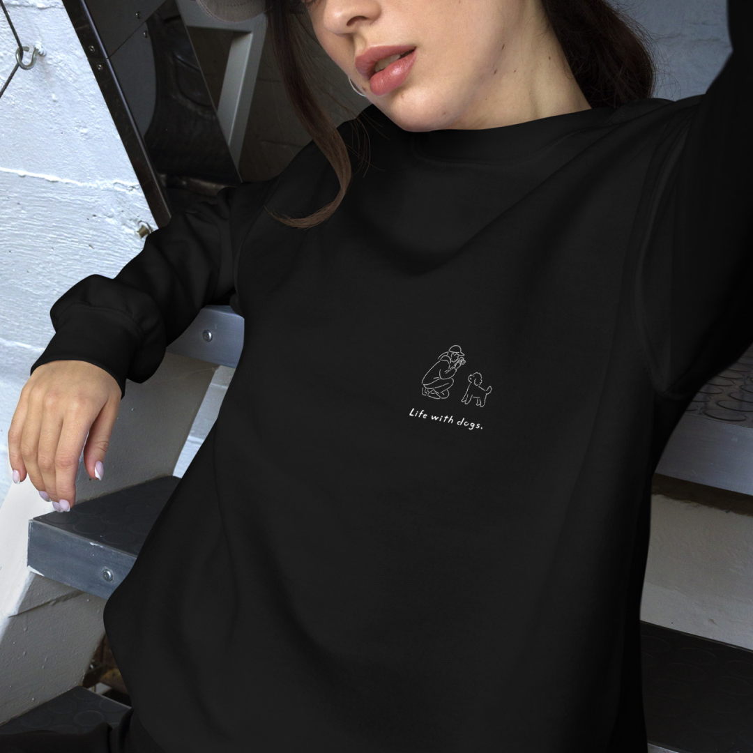 Life with dogs.  Logo Sweat – black