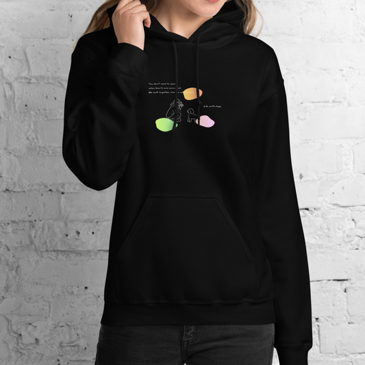 Life with dogs.  Hoodie – Black