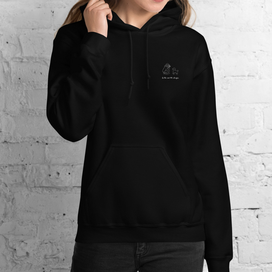 Life with dogs.  Logo Hoodie – Black