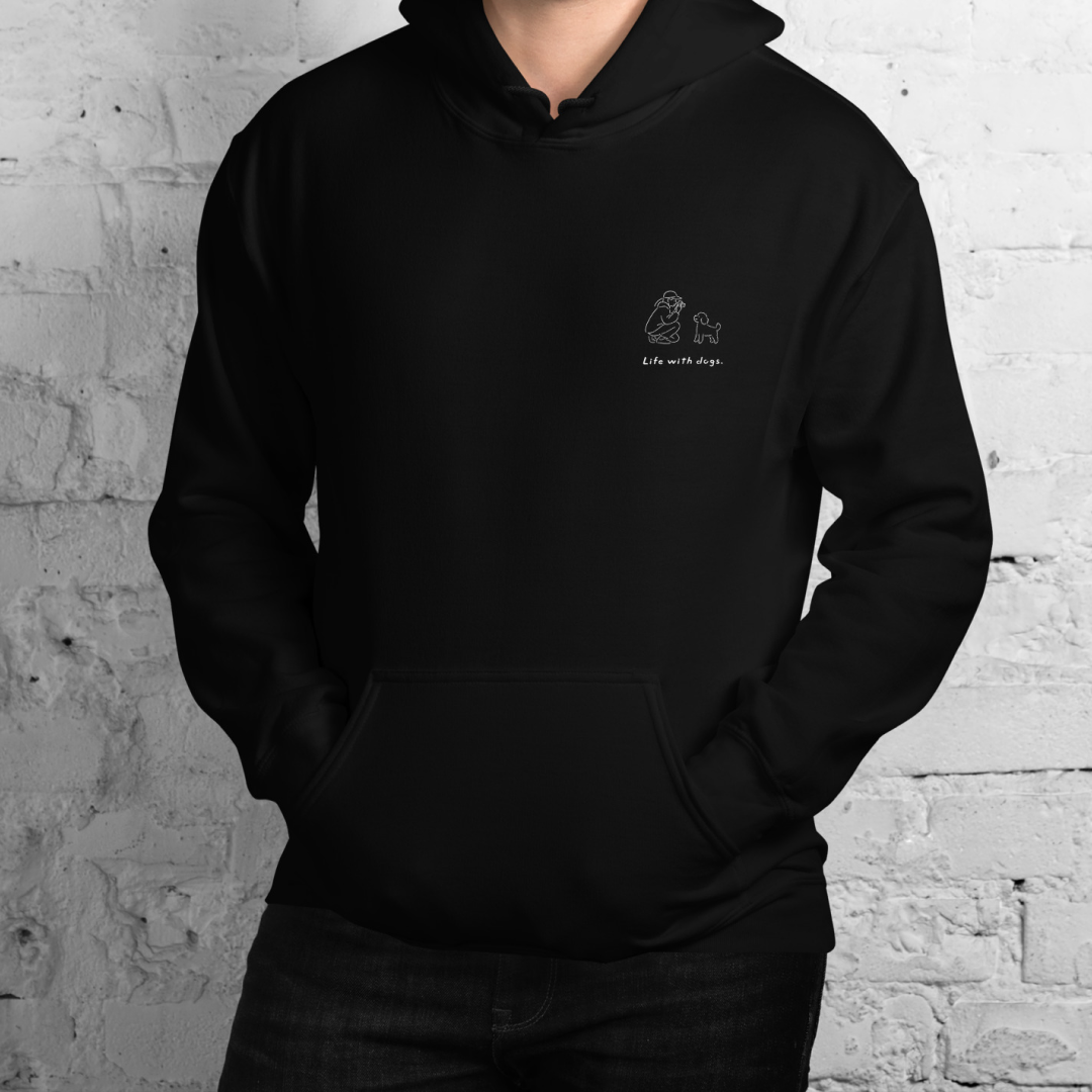 Life with dogs.  Logo Hoodie – Black