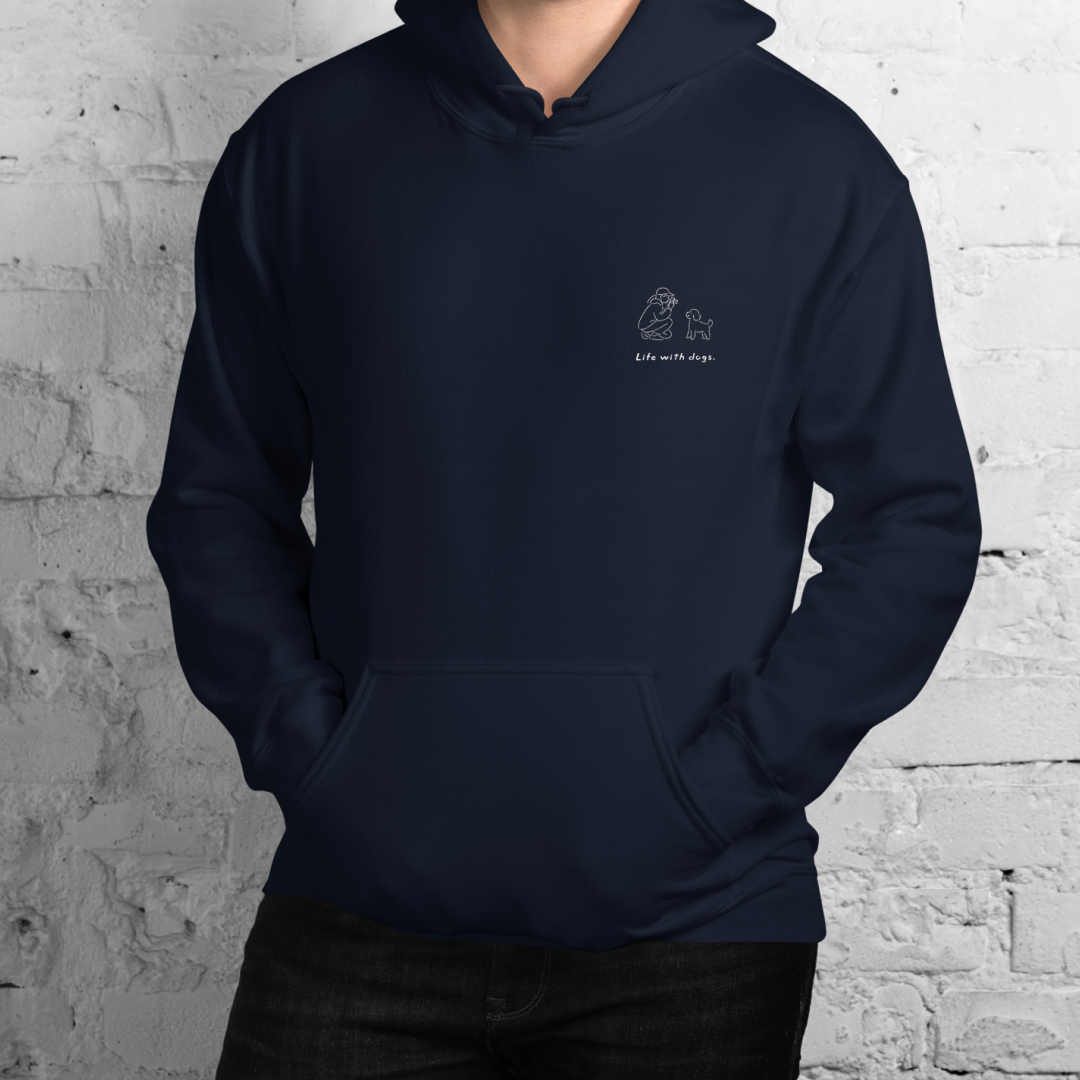 Life with dogs.  Logo Hoodie – Navy