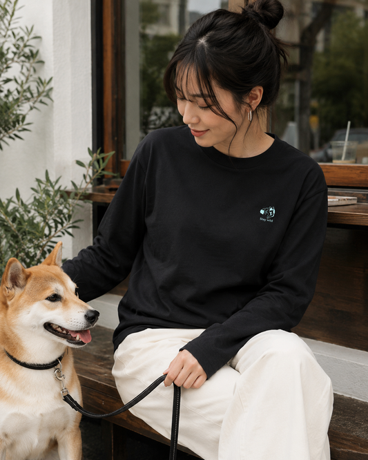 Stay wild. Long Sleeve Tee – Black