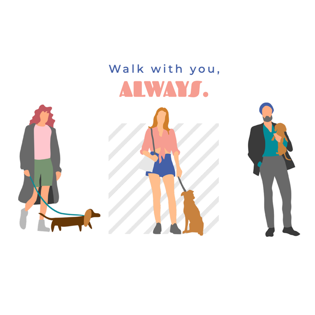 Walk with you, always. Tee – Black