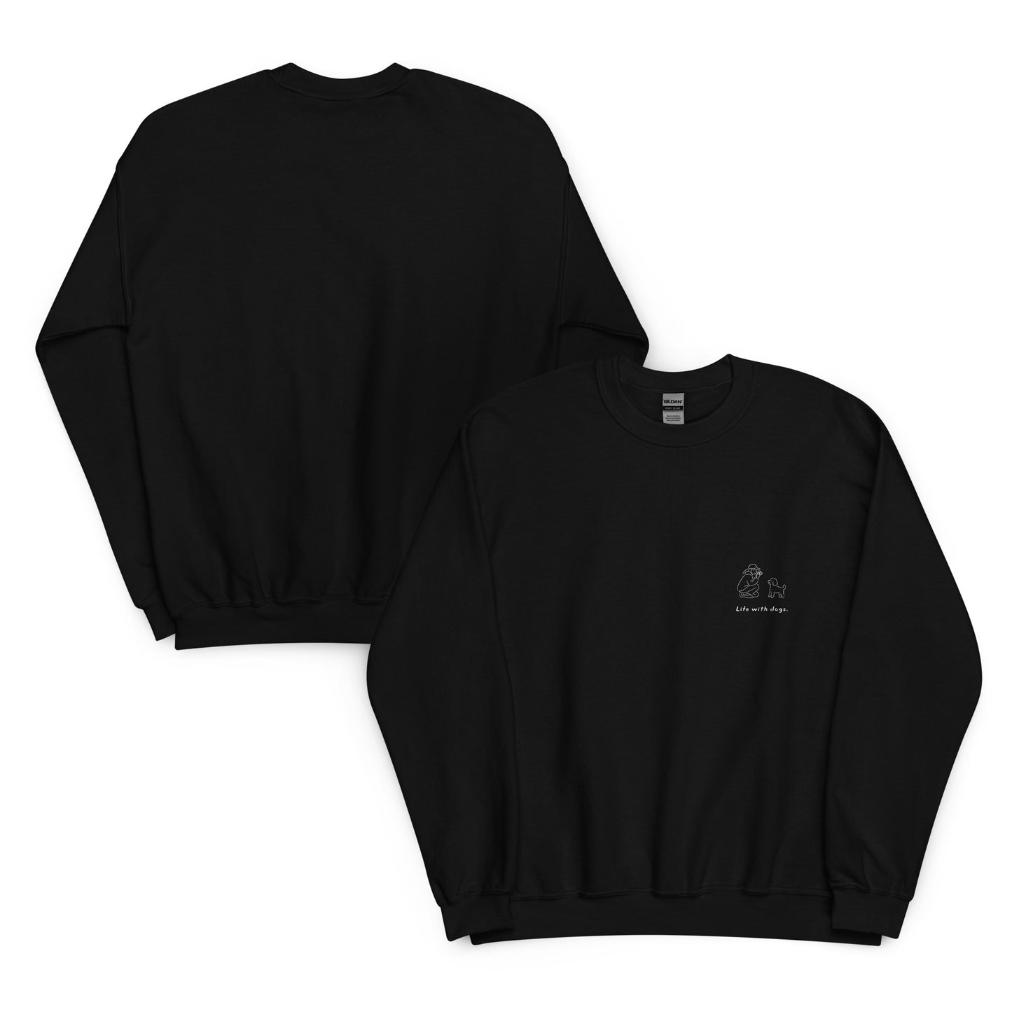 Life with dogs.  Logo Sweat – black