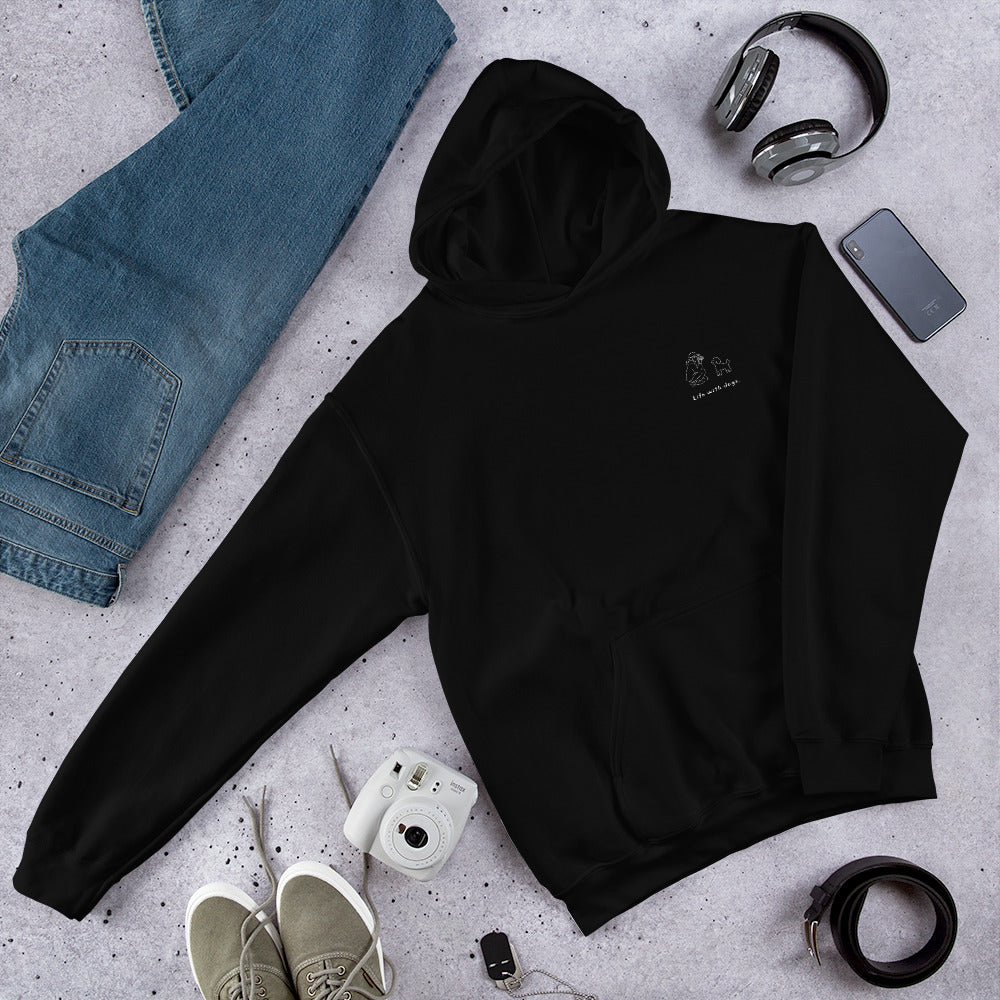 Life with dogs.  Logo Hoodie – Black