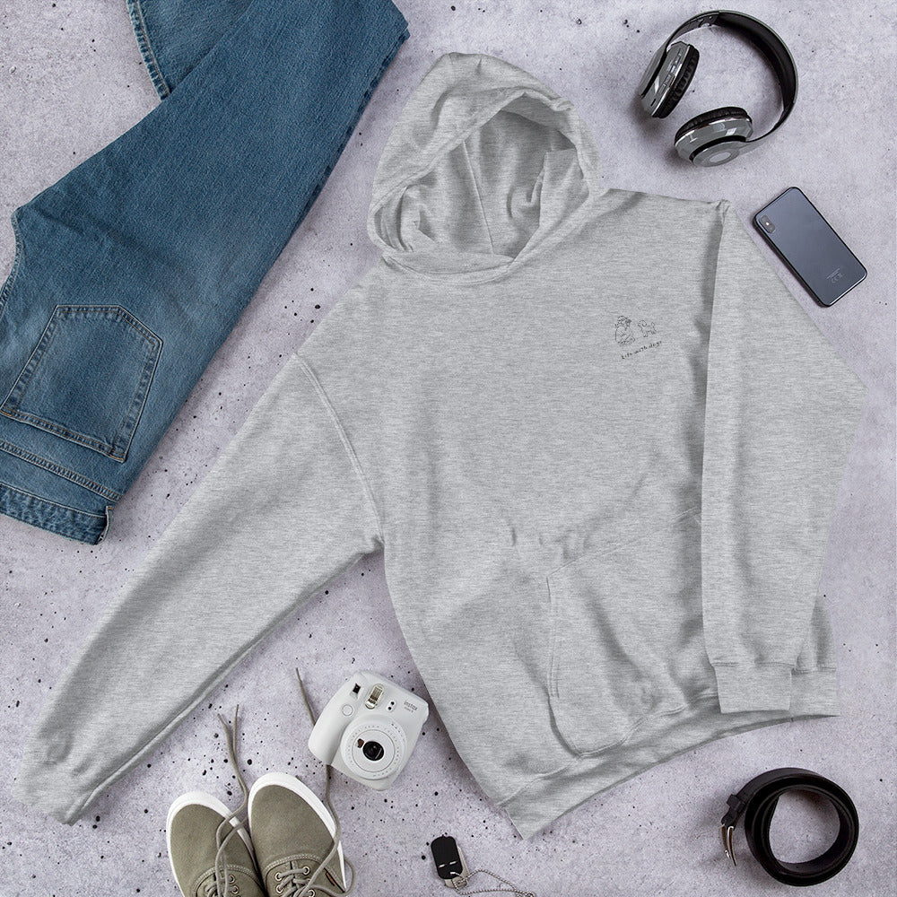 Life with dogs.  Logo Hoodie – Gray