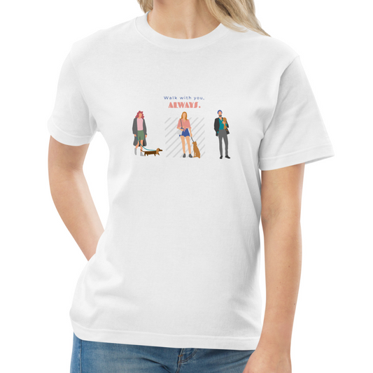 Walk with you, always. Tee – White