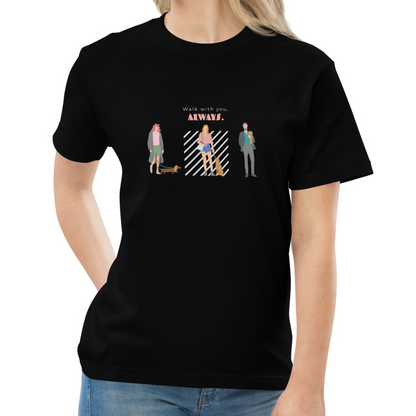 Walk with you, always. Tee – Black