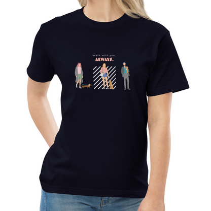 Walk with you, always. Tee – Navy