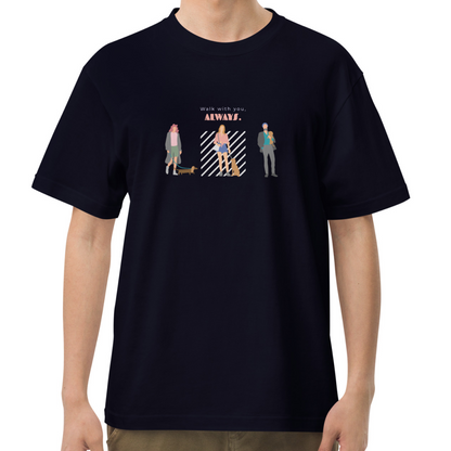 Walk with you, always. Tee – Navy