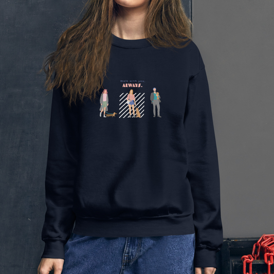 Walk with you, always. Sweat – Navy
