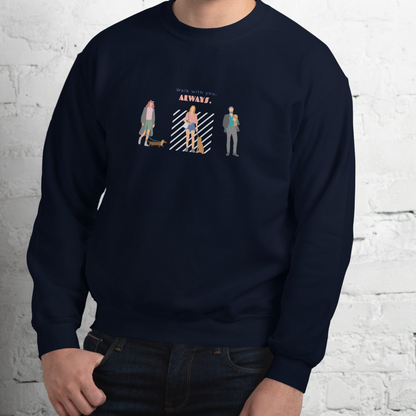 Walk with you, always. Sweat – Navy