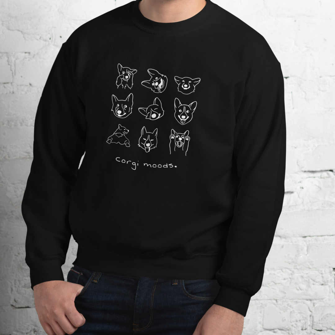 Corgi moods. Sweat – Black