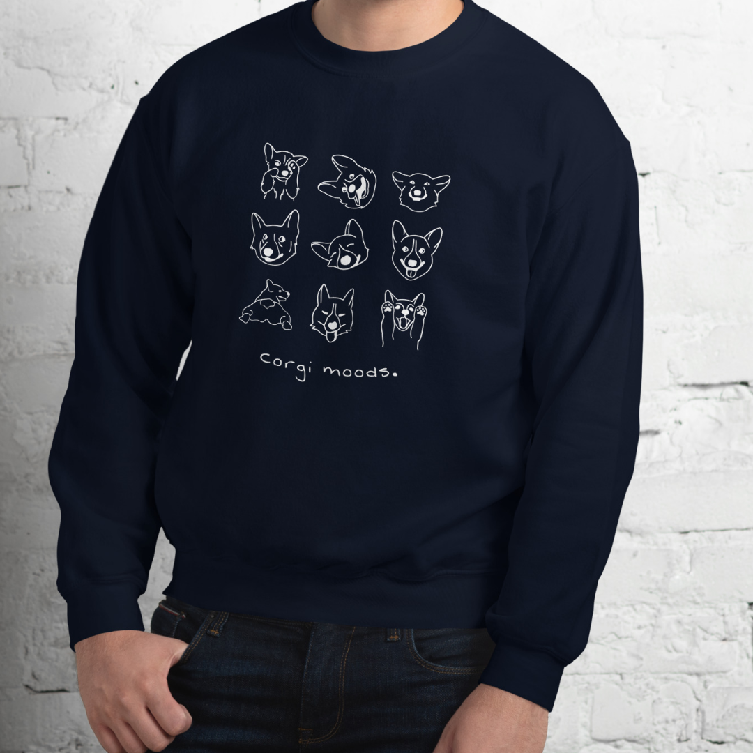 Corgi moods. Sweat – Navy