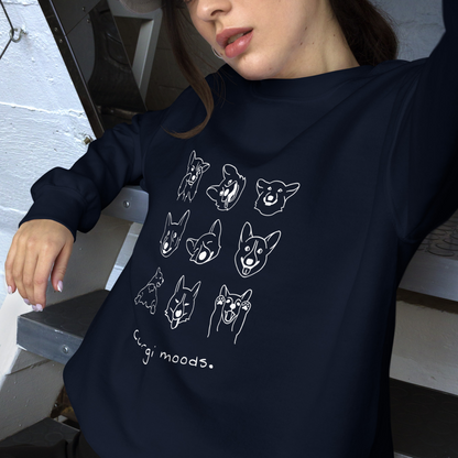 Corgi moods. Sweat – Navy