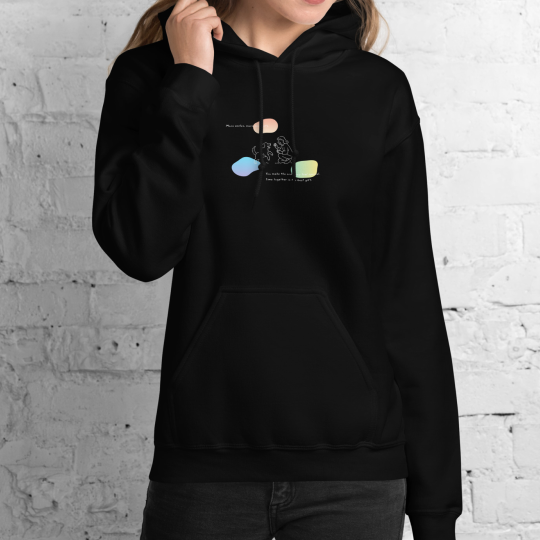 More smiles, more moments. Hoodie – Black