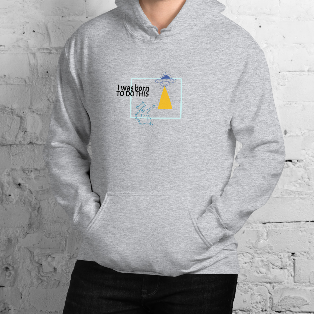 I was born. TO DO THIS. Hoodie – Gray