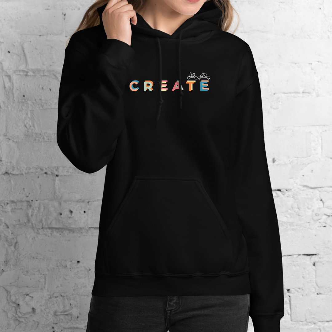 Create together. Hoodie – Black