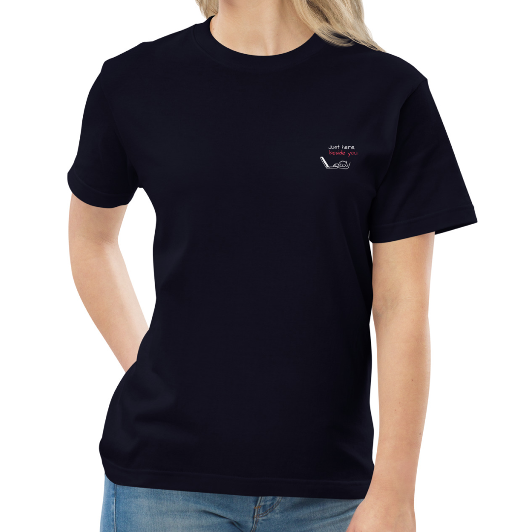 Just here, beside you. Tee – Navy