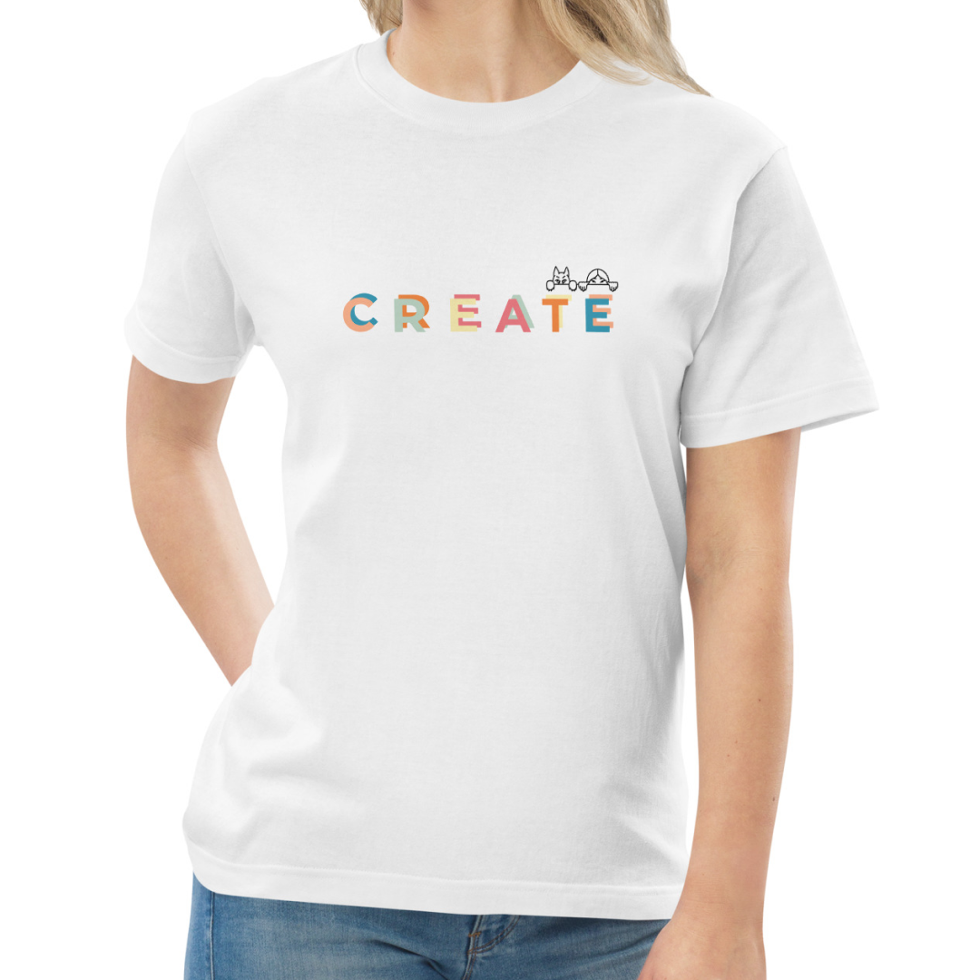 Create together. Tee – White