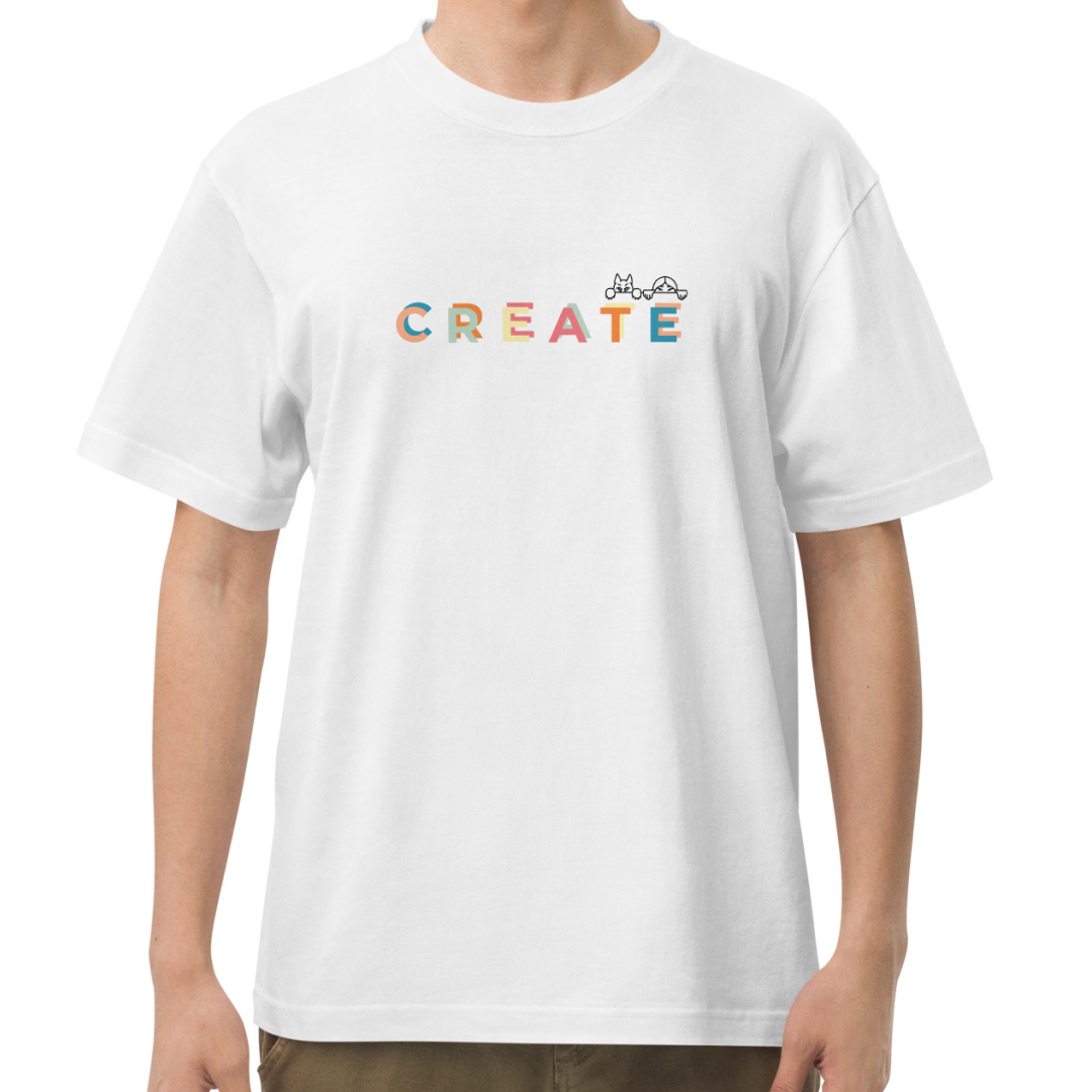Create together. Tee – White