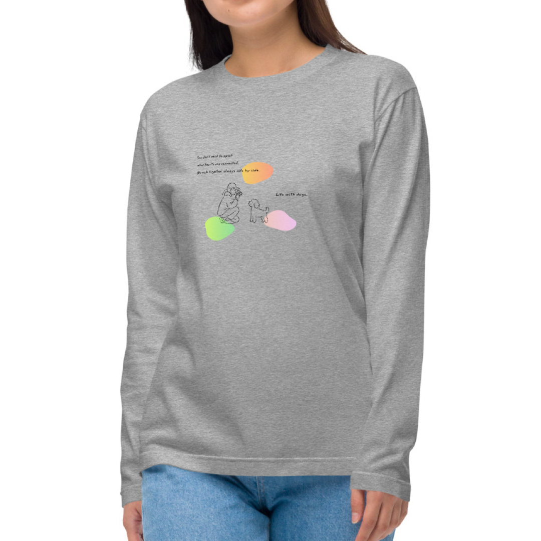 Life with dogs. Long Sleeve Tee – Gray