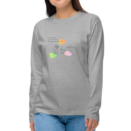 Life with dogs. Long Sleeve Tee – Gray
