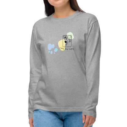 lazy day today. Long Sleeve Tee – Gray