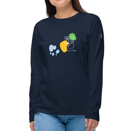 lazy day today. Long Sleeve Tee – Navy