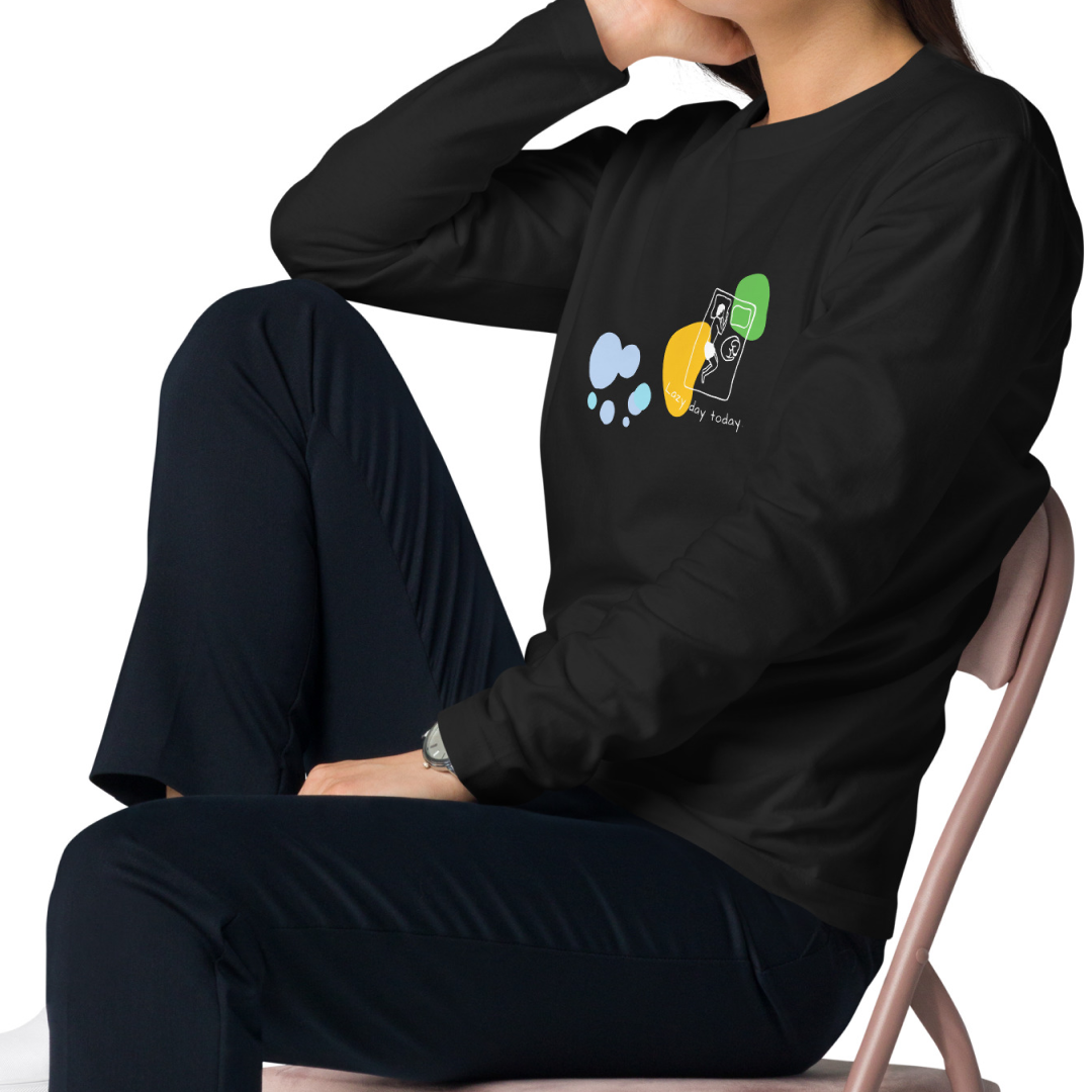 lazy day today. Long Sleeve Tee – Black