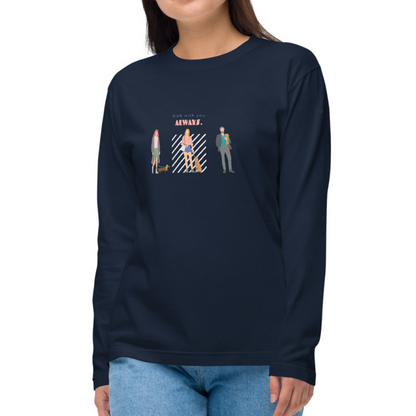 Walk with you, always. Long Sleeve Tee – Navy