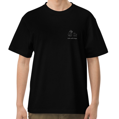 Life with dogs.  Logo Tee – Navy