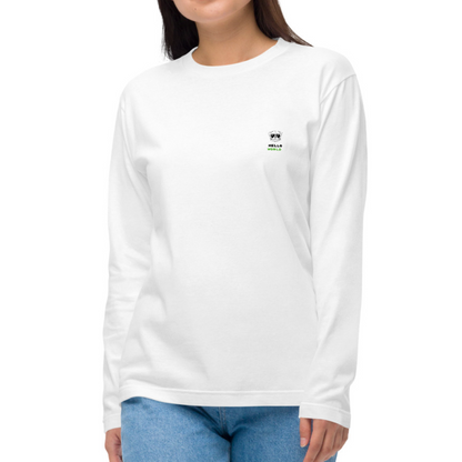 Hello, world. Long Sleeve Tee – White