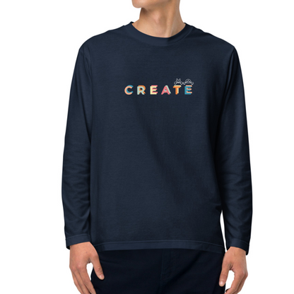 Create together. Long Sleeve Tee – Navy