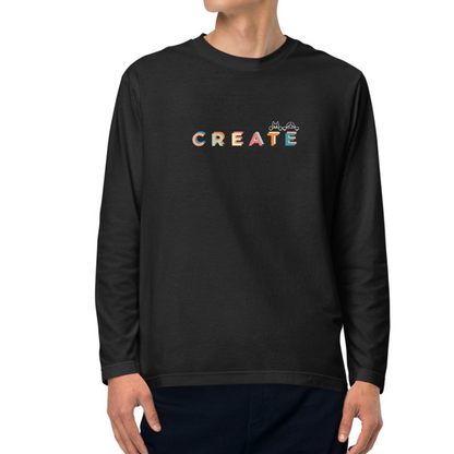 Create together. Long Sleeve Tee – Black