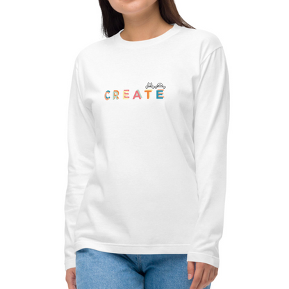Create together. Long Sleeve Tee – White