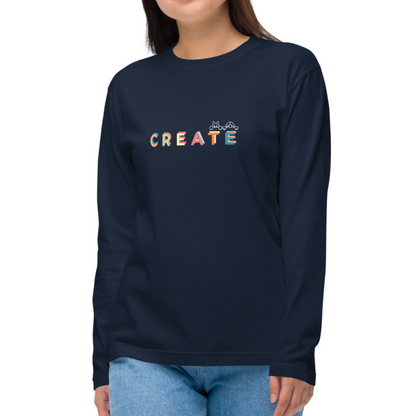Create together. Long Sleeve Tee – Navy