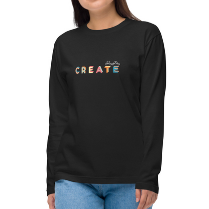 Create together. Long Sleeve Tee – Black