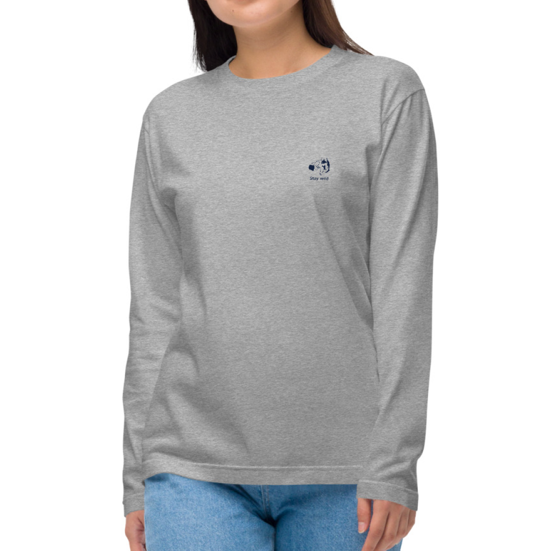 Stay wild. Long Sleeve Tee – Gray