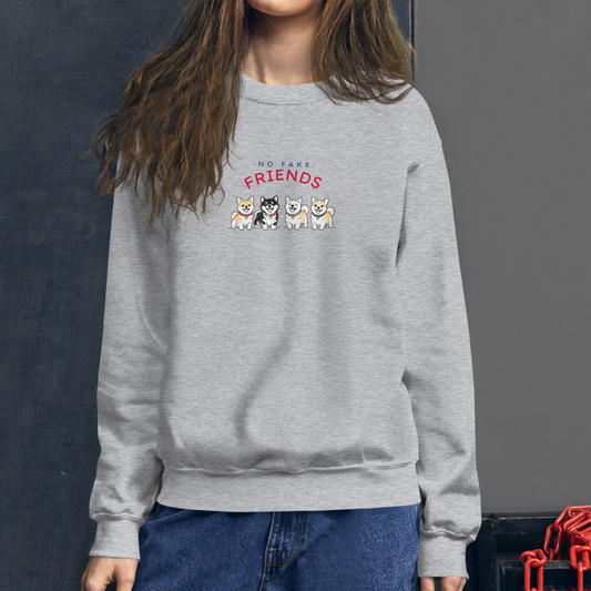 NO FAKE FRIENDS. Sweat – Gray