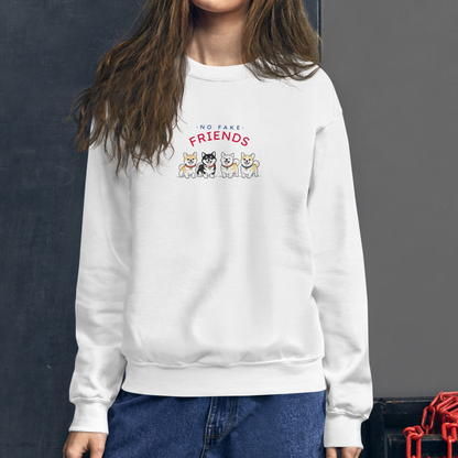 NO FAKE FRIENDS. Sweat – White